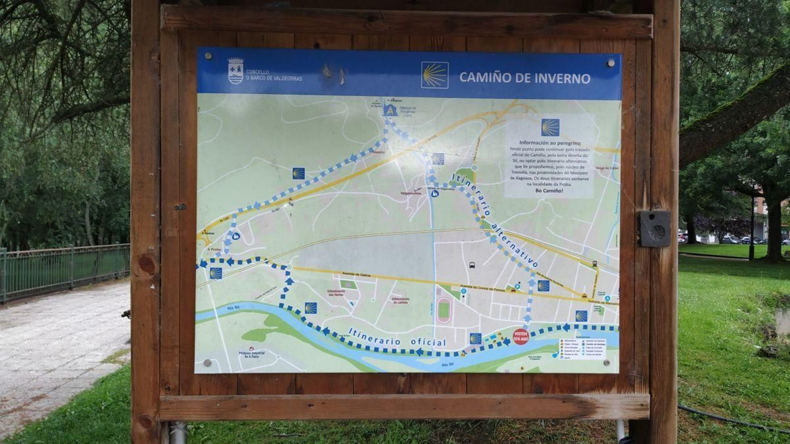 El tramo gallego seguirá buena parte del trazado del Camiño de Inverno, como en O Barco.