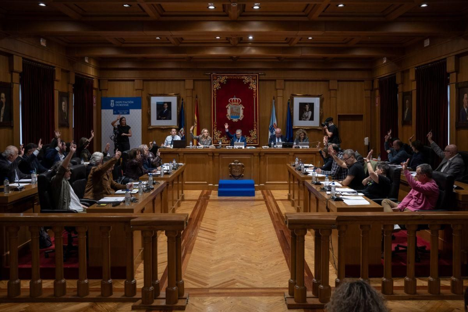 Una de las votaciones por unanimidad de ayer.