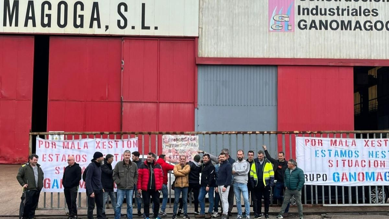 Una de las protestas de los trabajadores del grupo Ganomagoga.