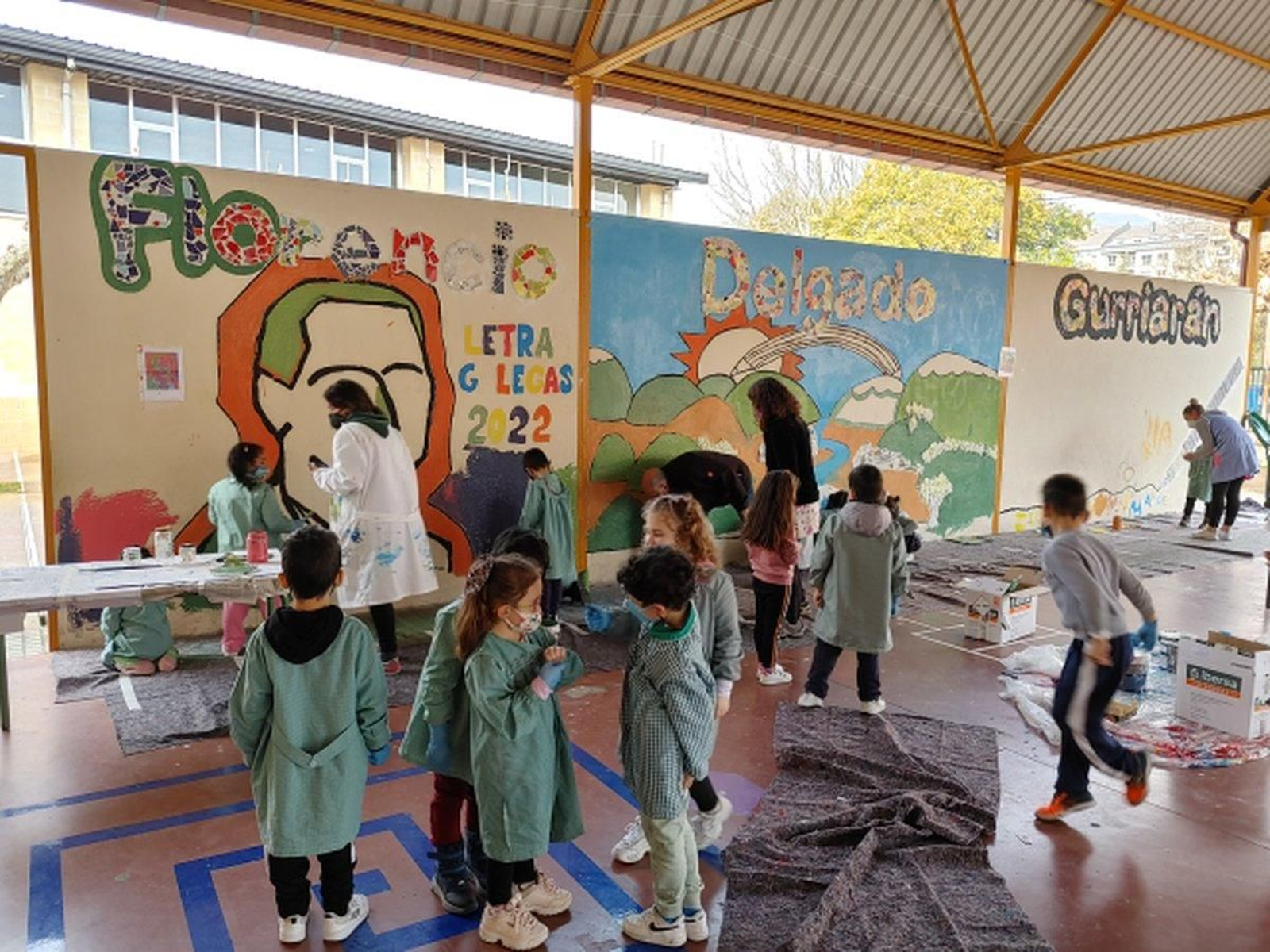 Todo o colexio participou neste tríptico
sobre Florencio Delgado Gurriarán.