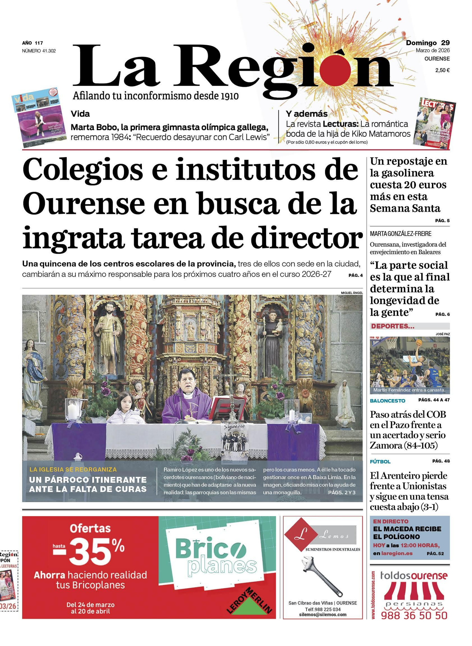 La portada de este domingo