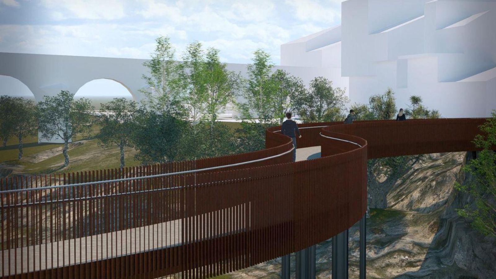 Imagen de la Pontenova, sobre el río Sil, en Sobradelo.