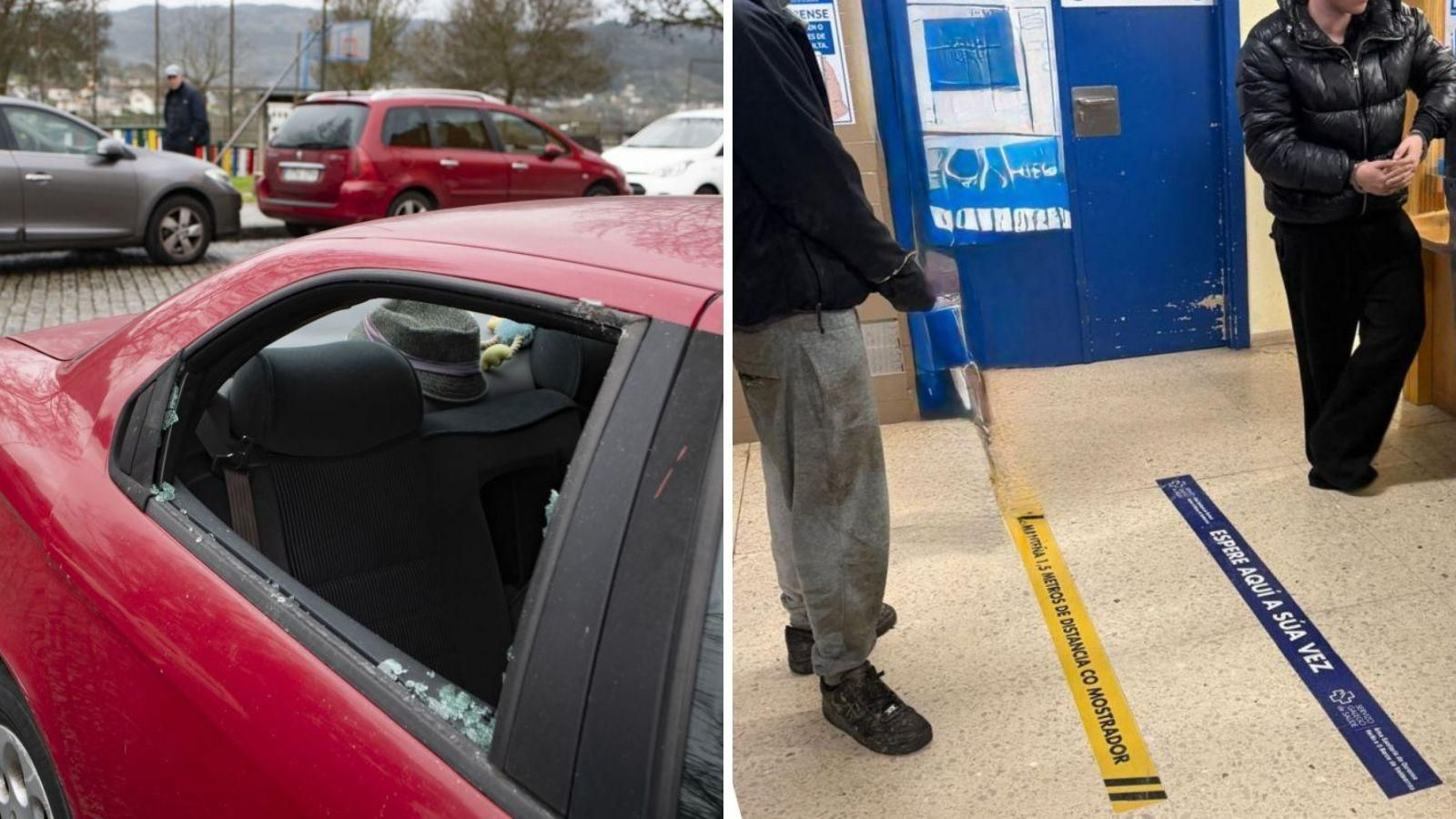 Los dos jóvenes, tras ser detenidos por la Policía Local.