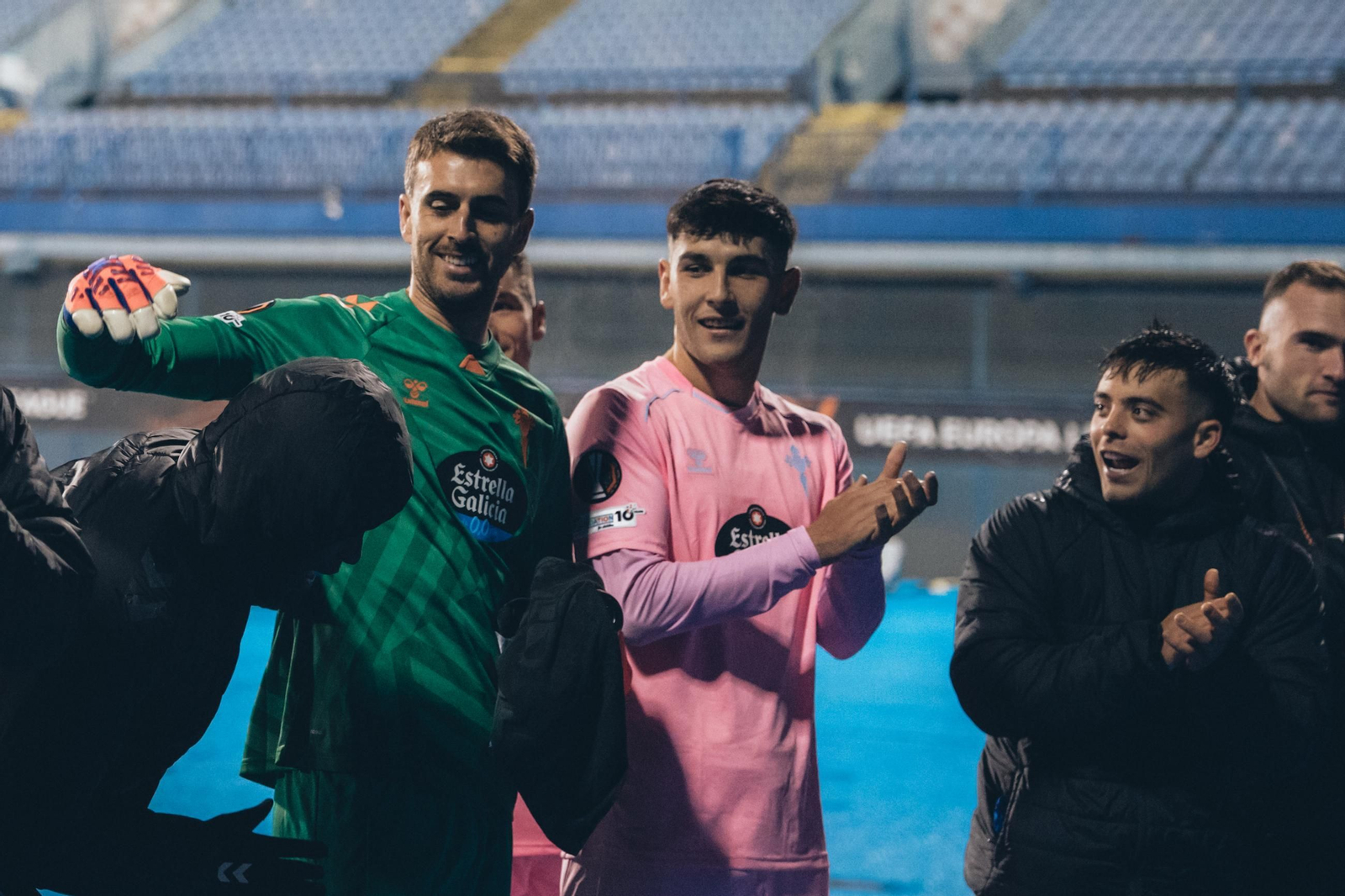 Iván Villar no jugó en Liga pero sí debutó en competición europea en la visita a Zagreb. También jugaría contra el Ludogorets.