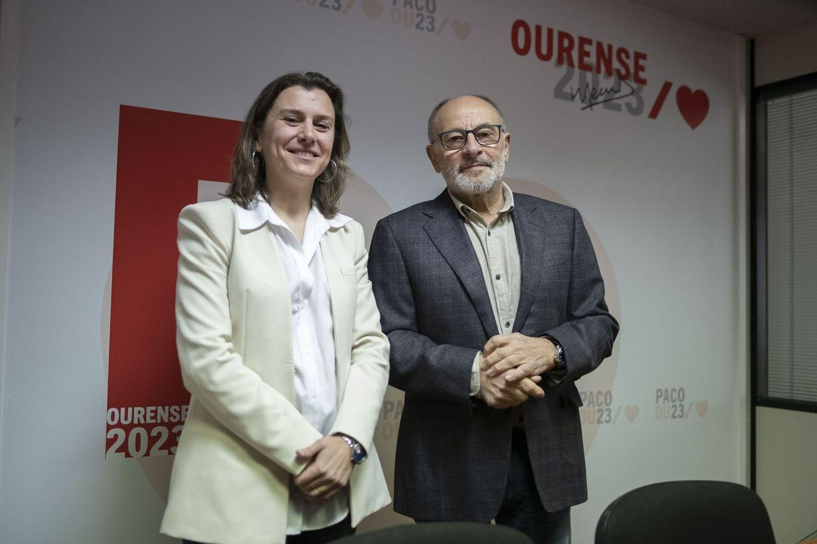 Francisco Rodríguez, a la derecha, candidato del PSOE en Ourense en las municipales (Foto: Xesús Fariñas)