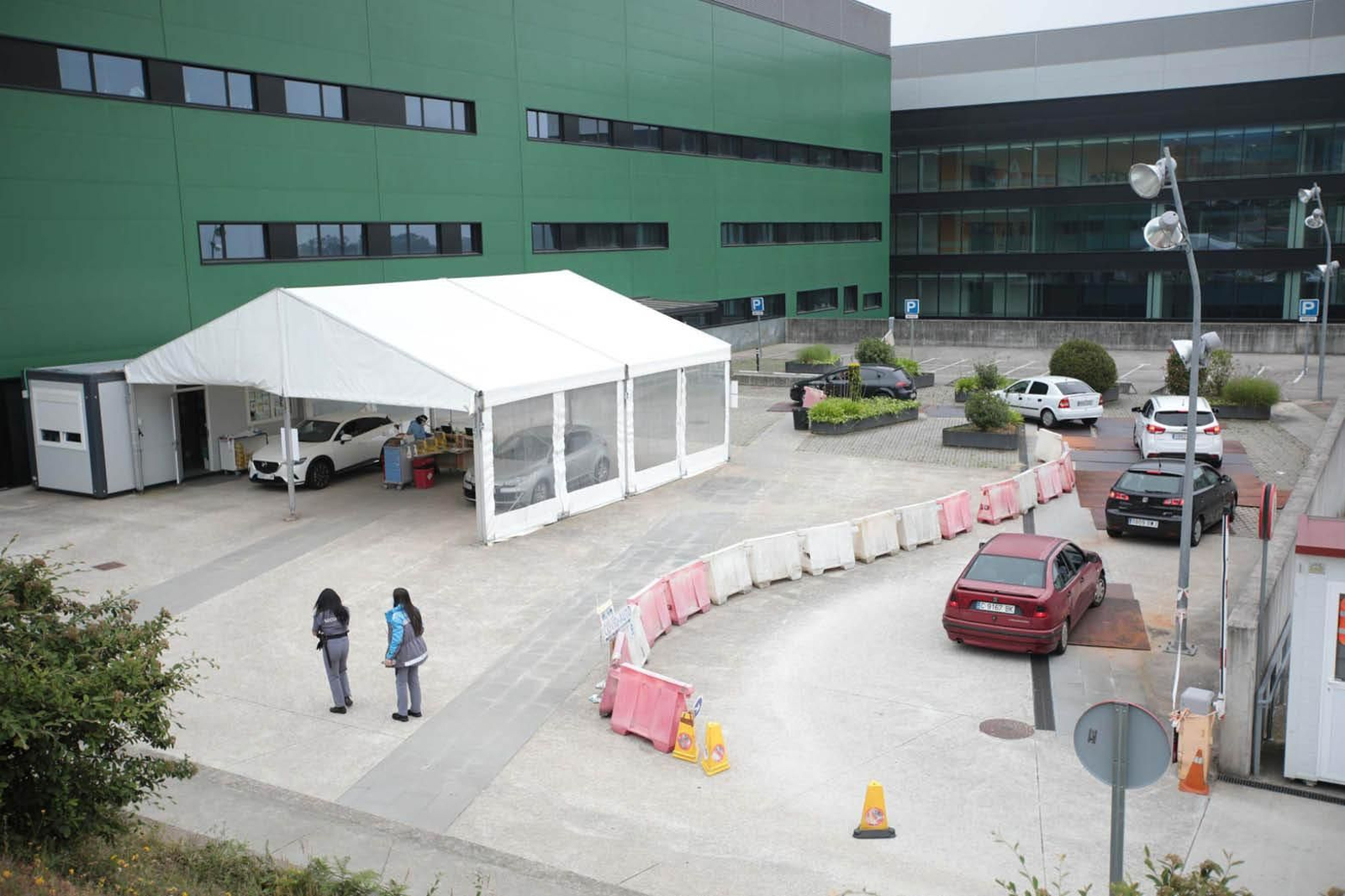 Los covid auto del Cunqueiro en una imagen de archivo.