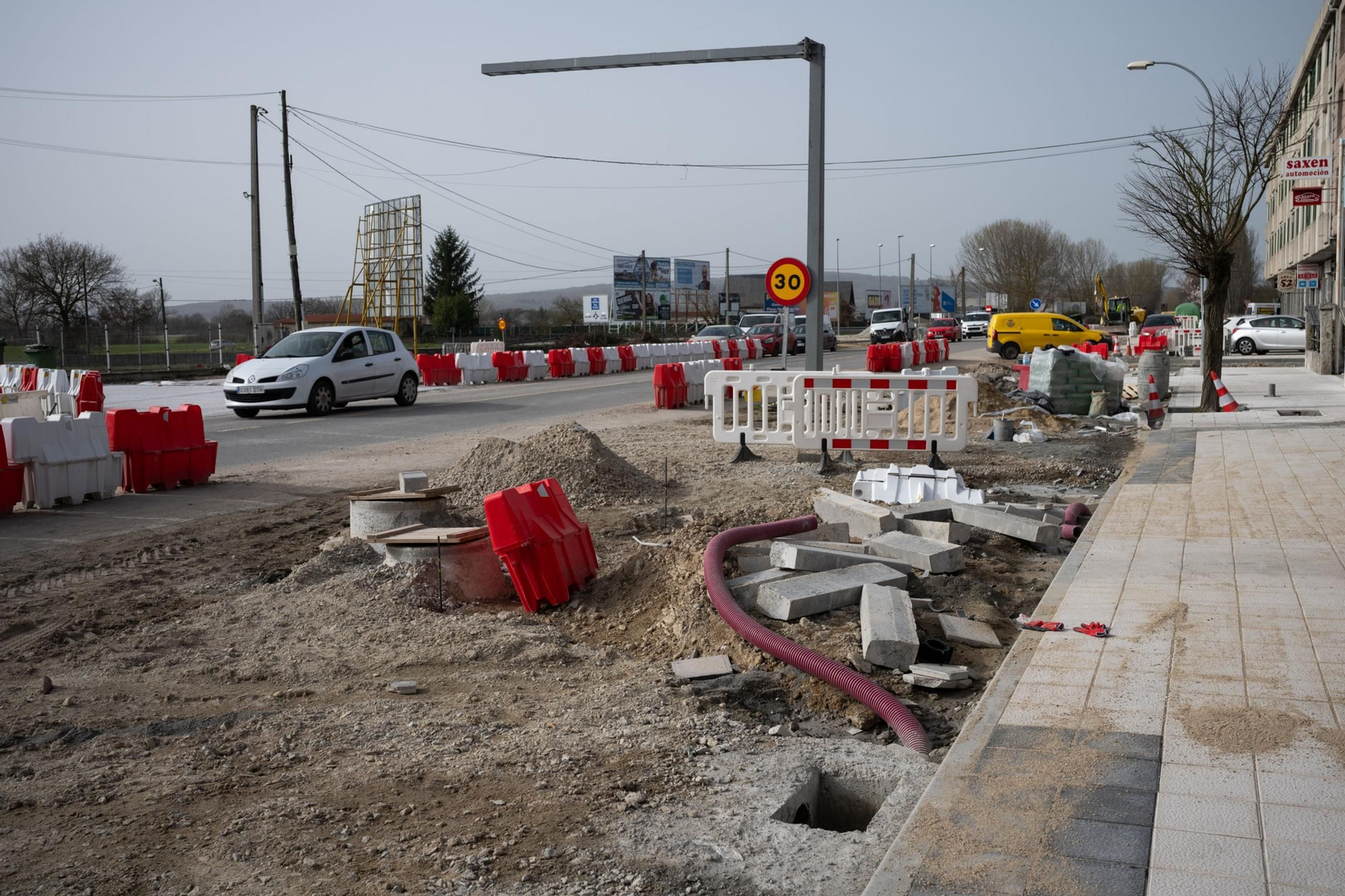 La glorieta que marca el inicio del tramo que se cortará a partir del lunes 16.