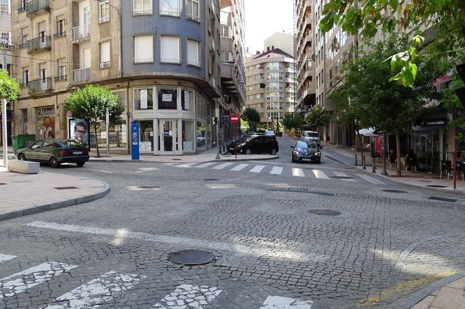 La céntrica rúa Valle Inclán, en la que se registró la agresión con arma blanca (MARTIÑO PINAL).