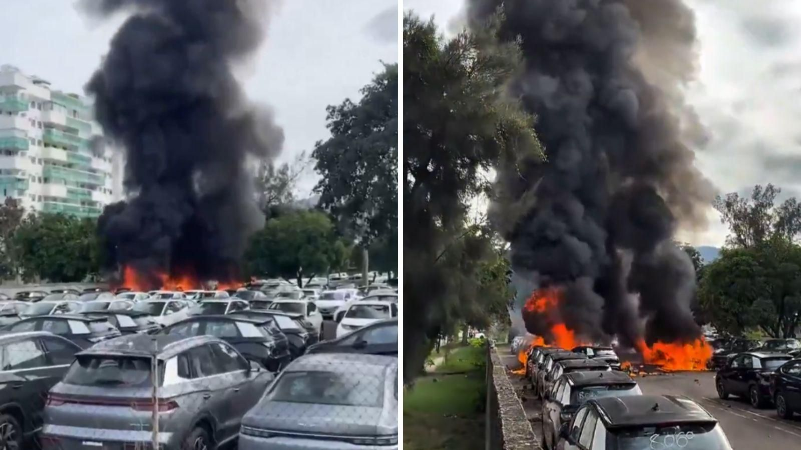 Dos helicópteros colisionan en Río de Janeiro dejando seis muertos.