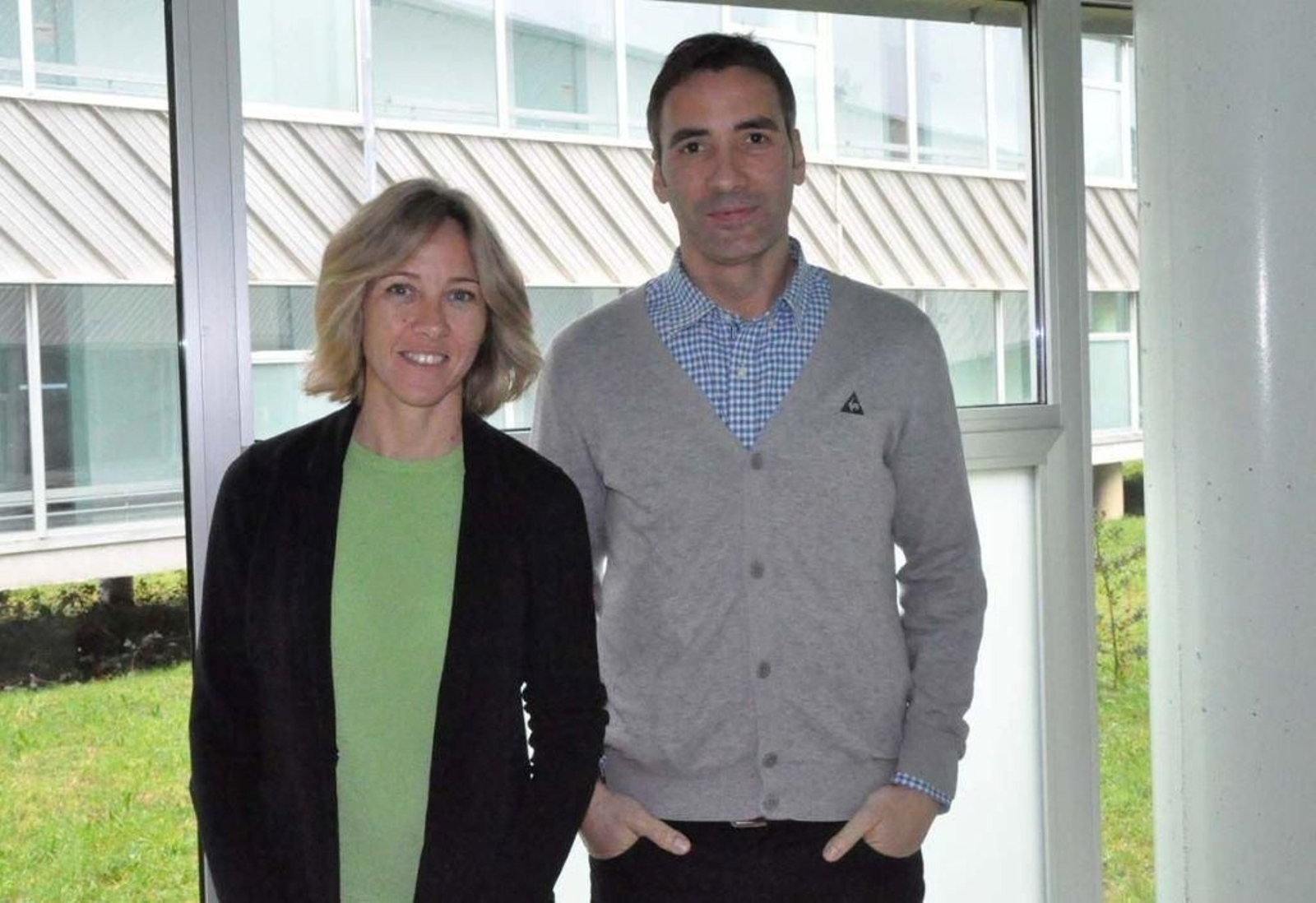 Verdaguer con Sonia Mulero en el Campus de Vigo.