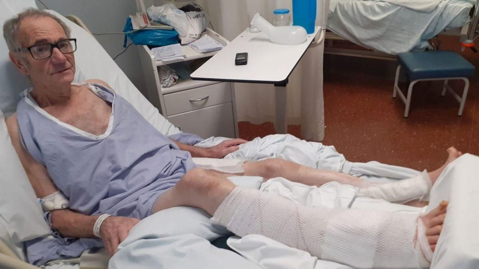 Feliciano Rodríguez, ayer, en el hospital Povisa de Vigo.