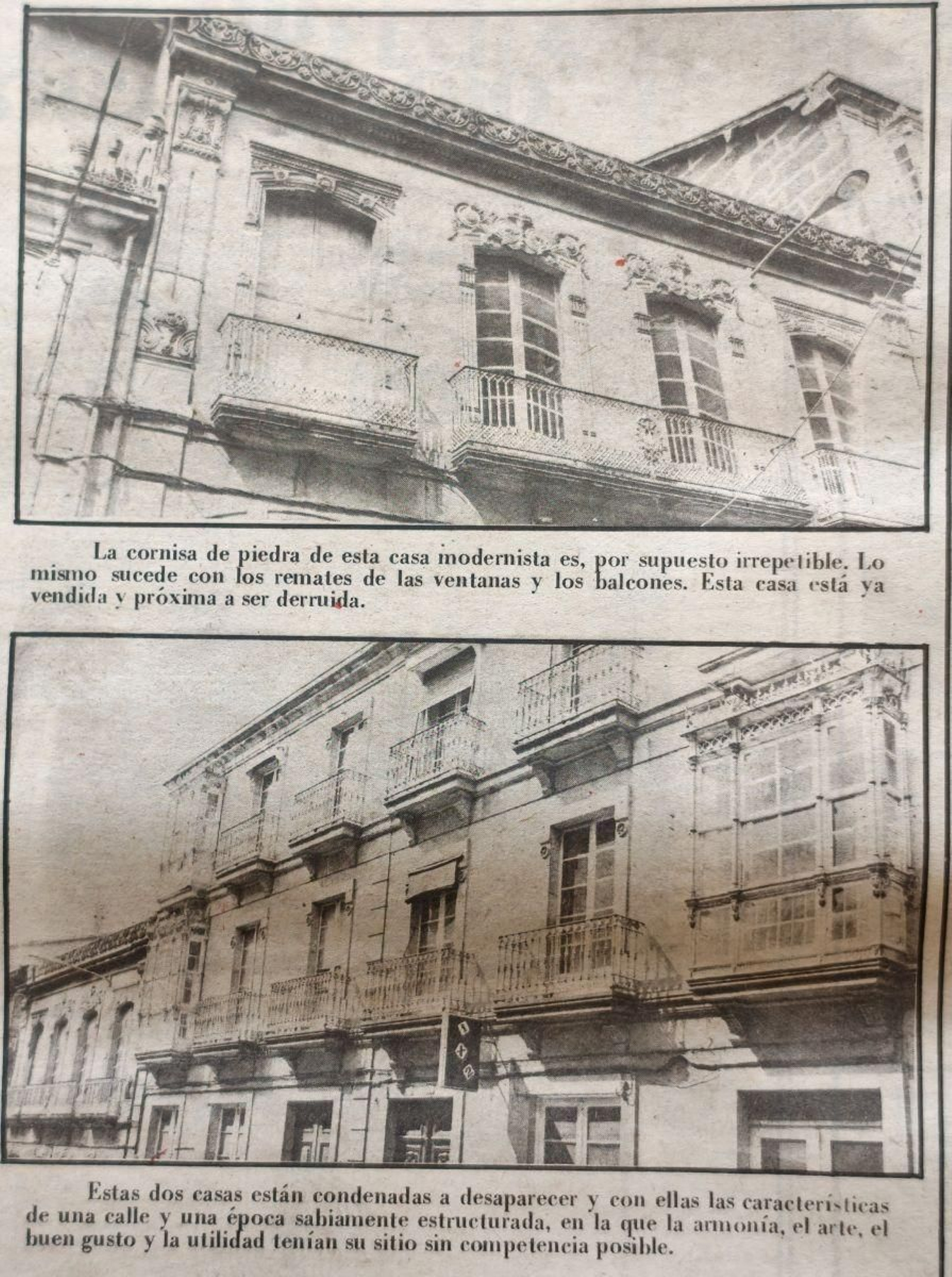 Dos de los edificios en peligro en la calle Cardenal Quiroga.
