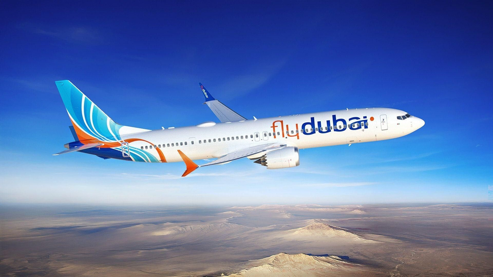 Un avión de la compañía Flydubai.