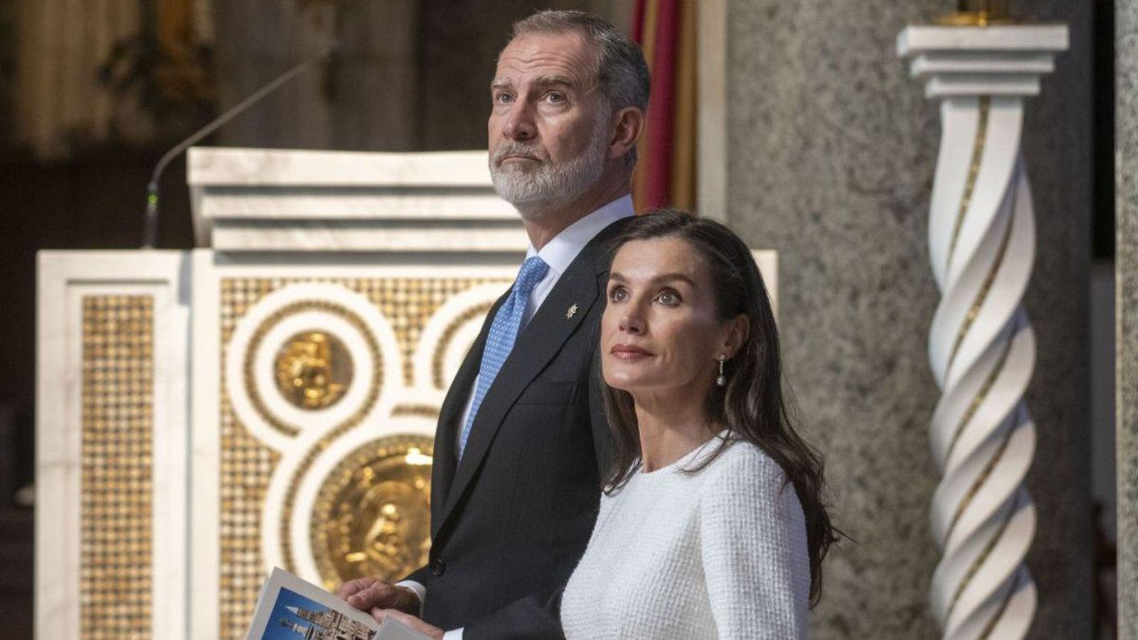 El rey Felipe y la reina Letizia durante su visita al Vaticano.