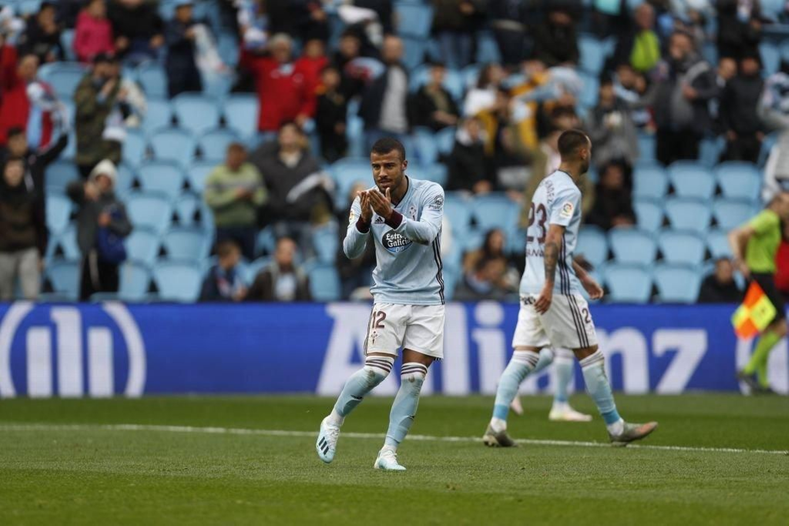 El futbolista hispano-brasileño cuajó ayer su mejor partido con la celeste en esta segunda etapa.