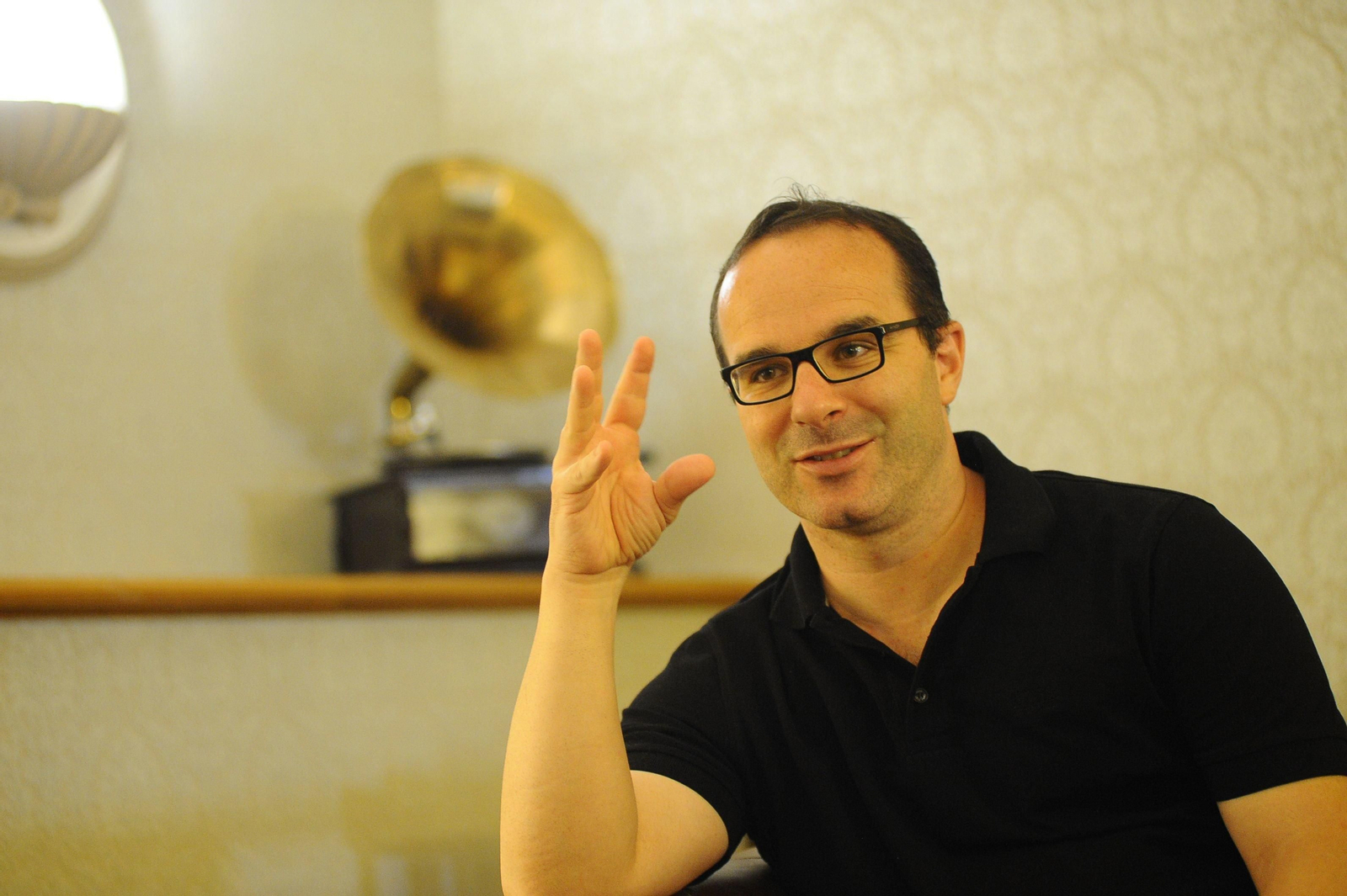 Diego Ocampo, durante un momento de la entrevista concedida a La Región.