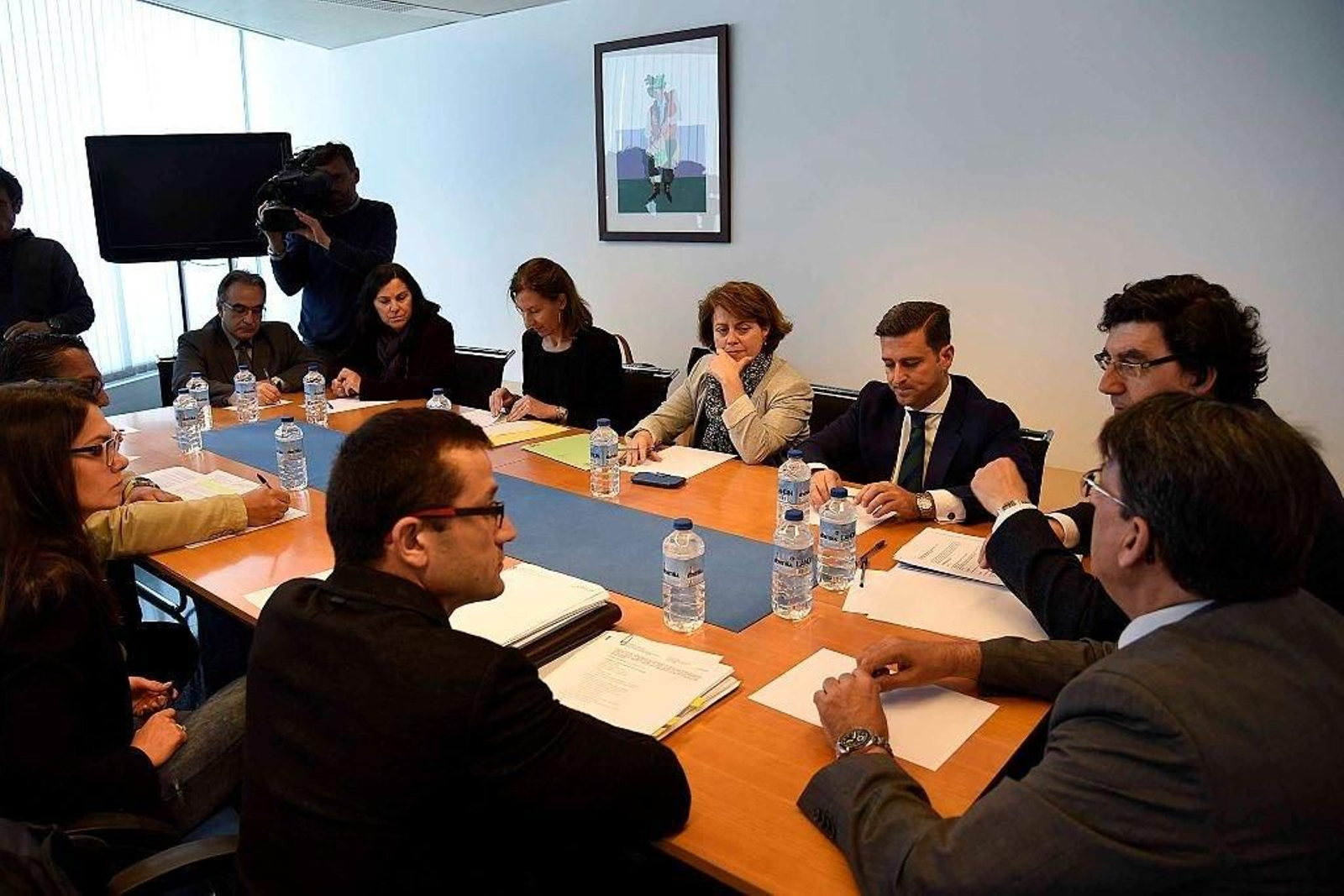 Responsables de la Xunta con miembros de Justicia.