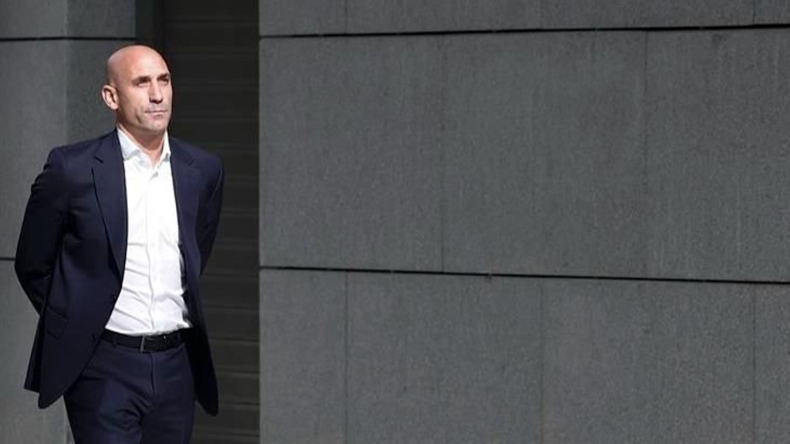 Luis Rubiales, tras declarar (EFE).