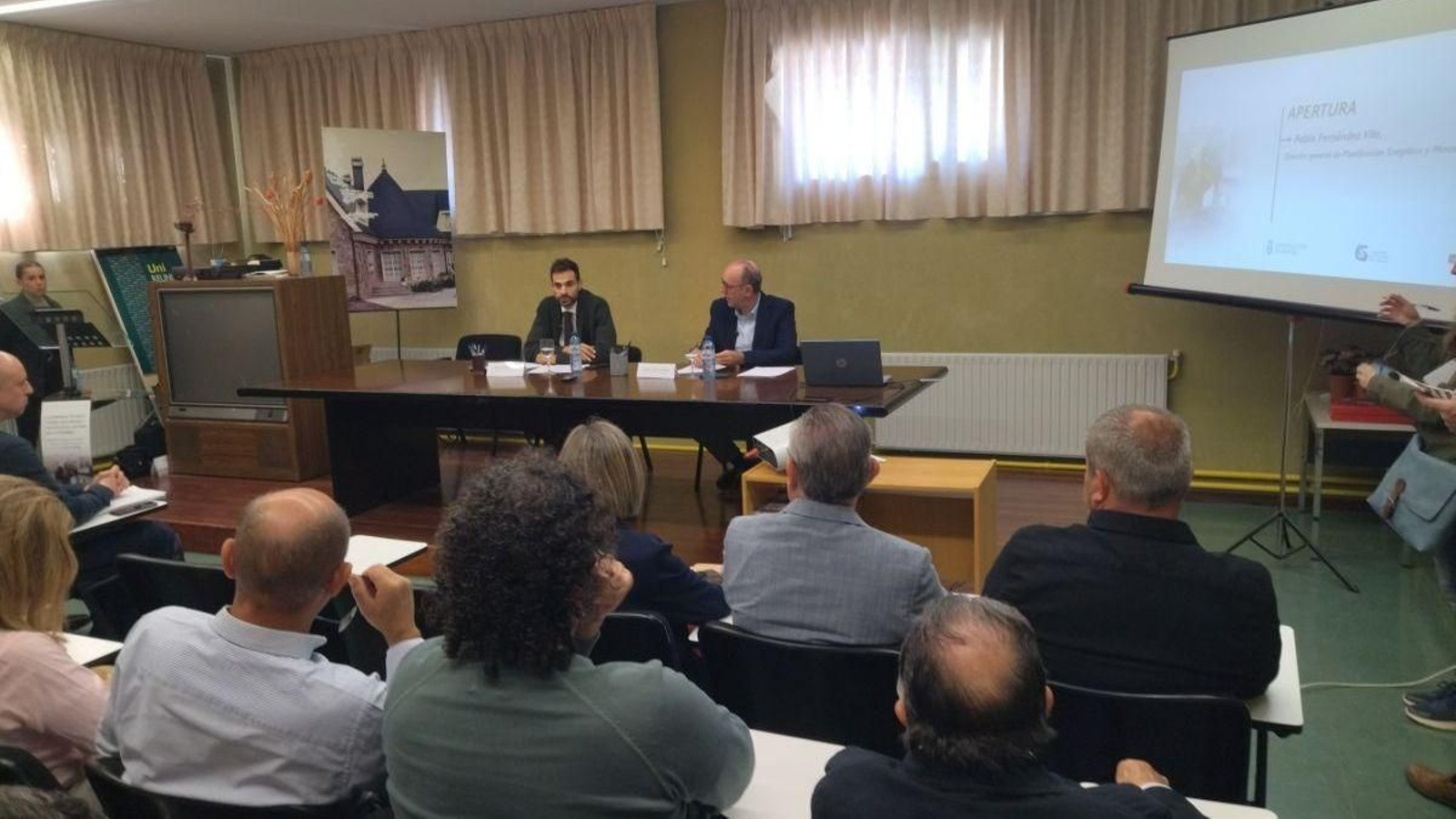 Pablo Fernández Villa y Eliseo López en la inauguración de la jornada técnica.