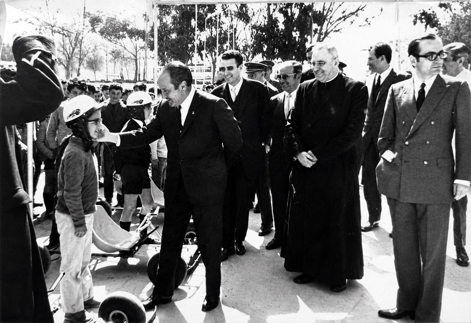 Marila Abad en la inauguración del Parque Infantil de Educación Vial en los años 70
