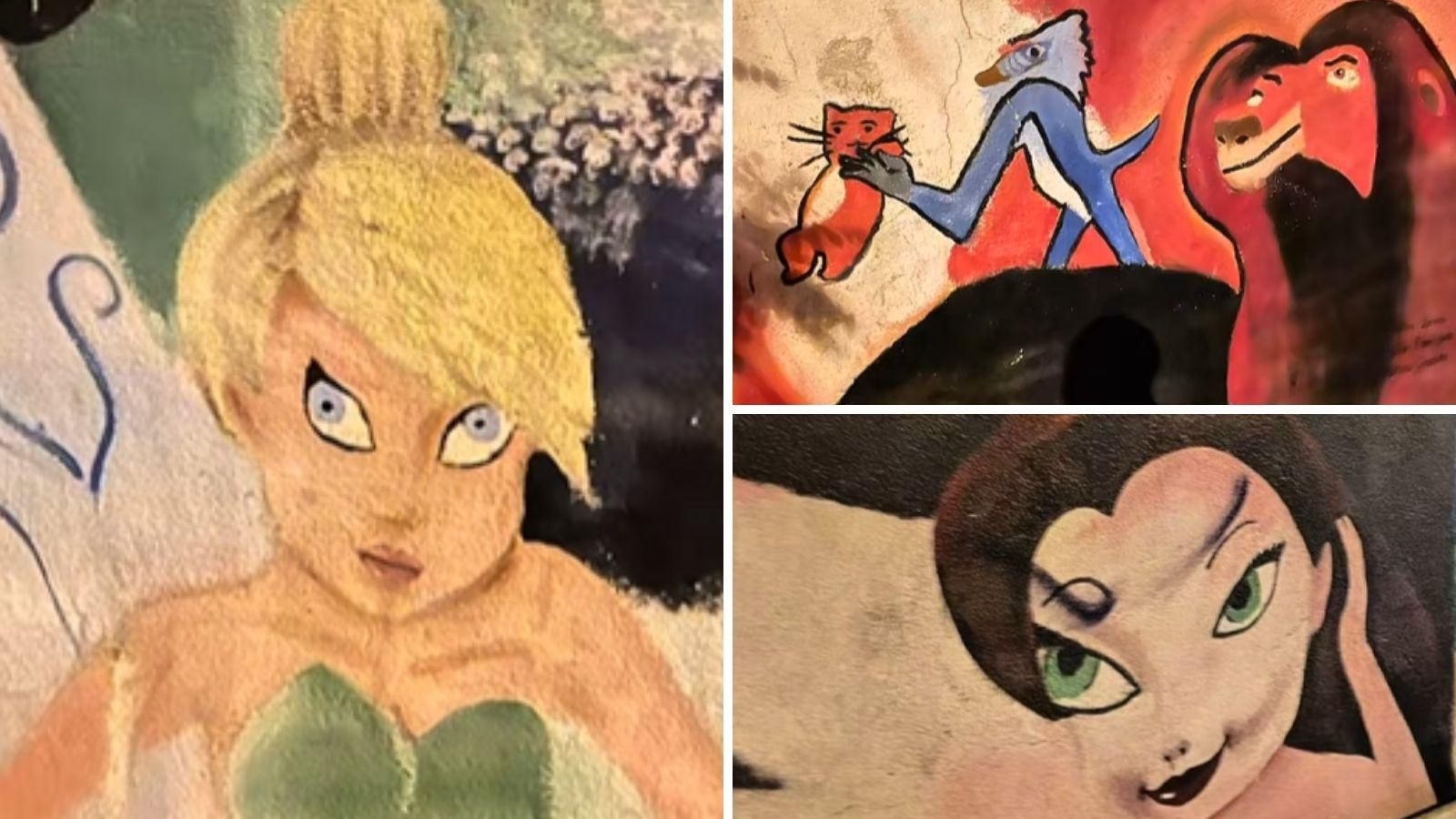 Algunas de las imágenes del mural viral