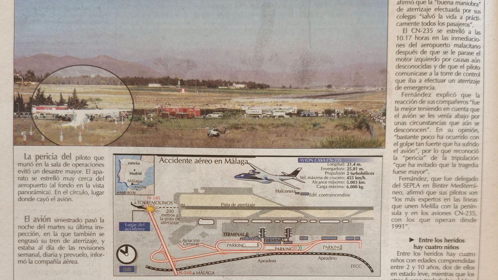 Accidente de avión en Malaga