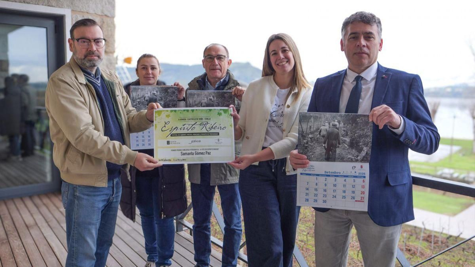 Juan Rivas, Rebeca Sotelo, Rodrigo Aparicio, Samanta Gómez y Avelino Pazos.