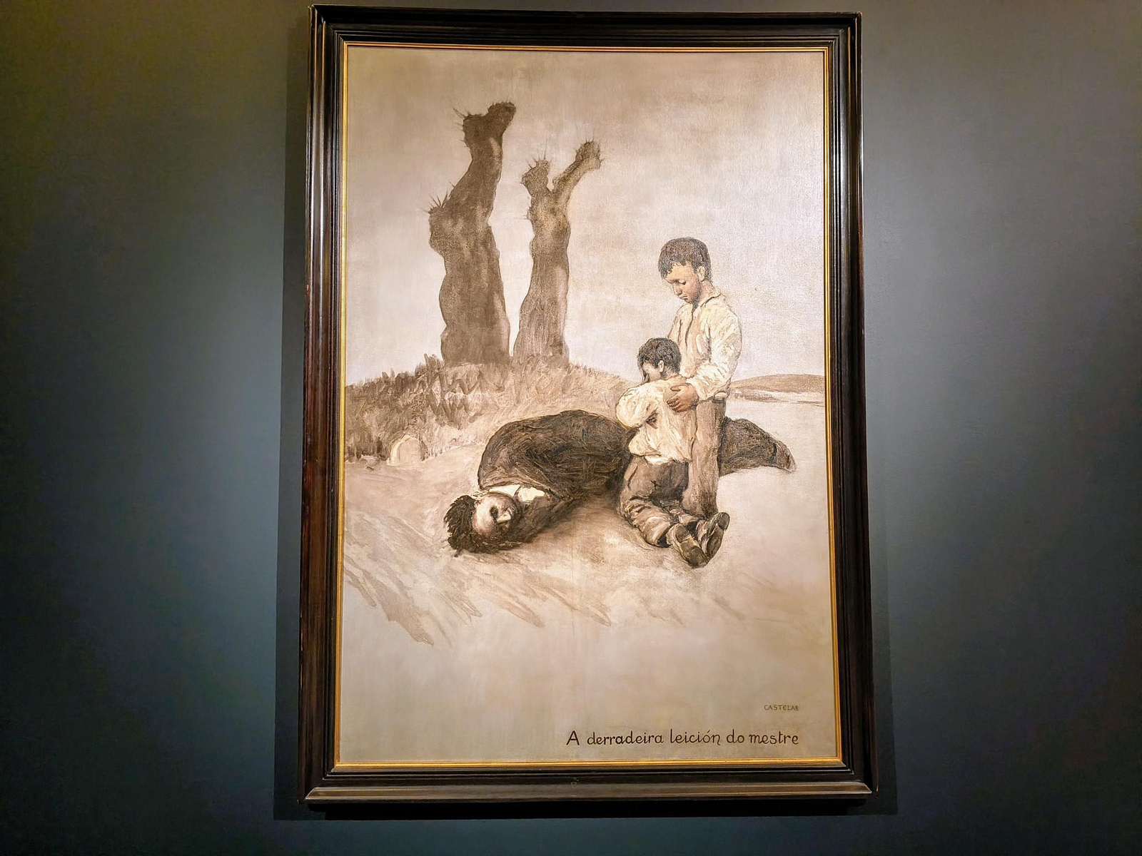 El cuadro ‘A derradeira leición do mestre’ de Castelao.