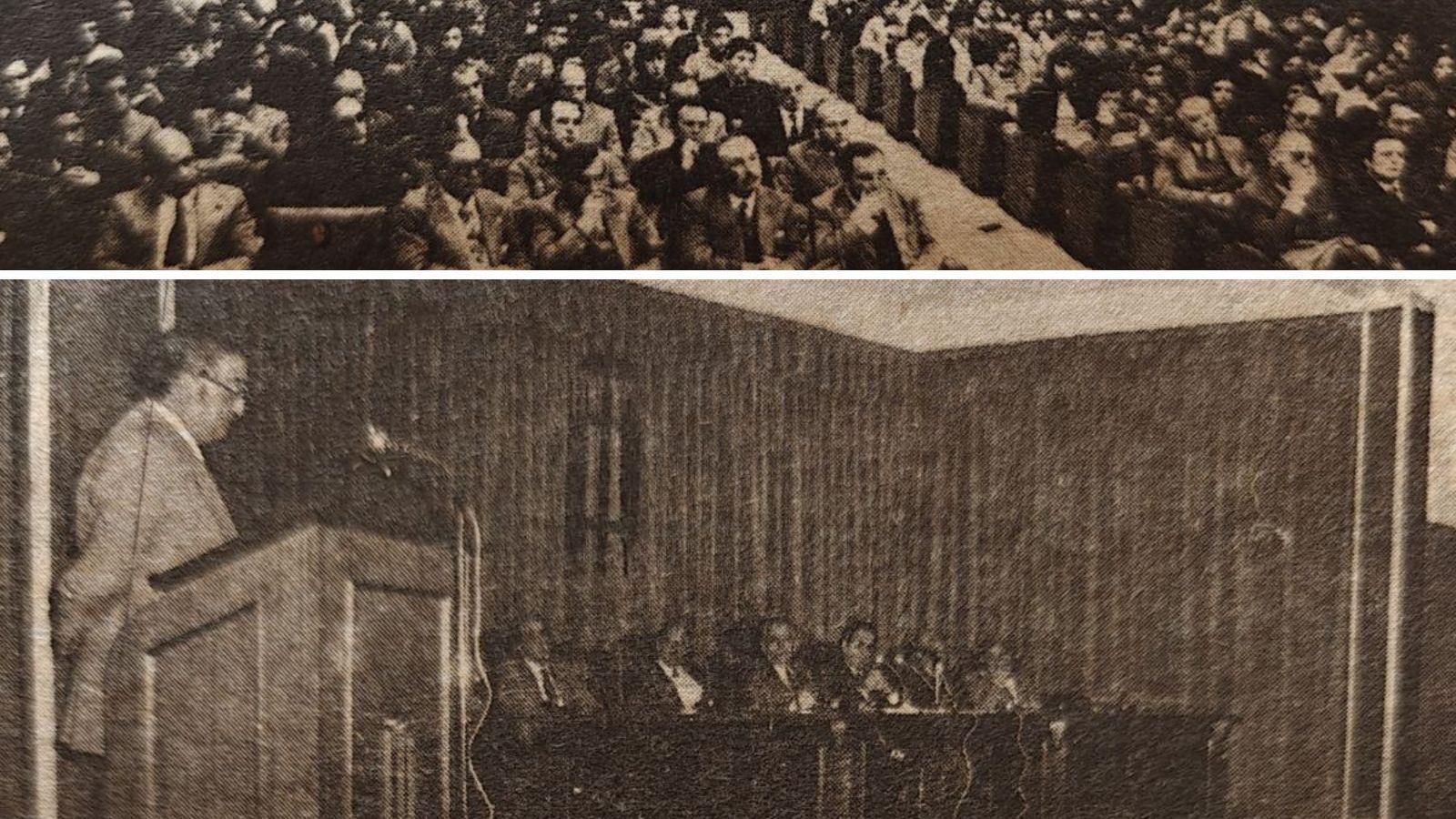 Dos momentos de la inauguración de curso en el “12 de Octubre”.