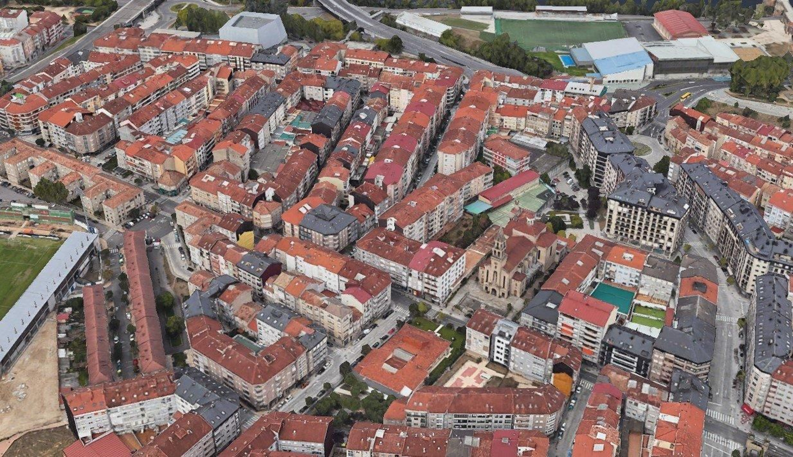 Vista satélite de O Couto