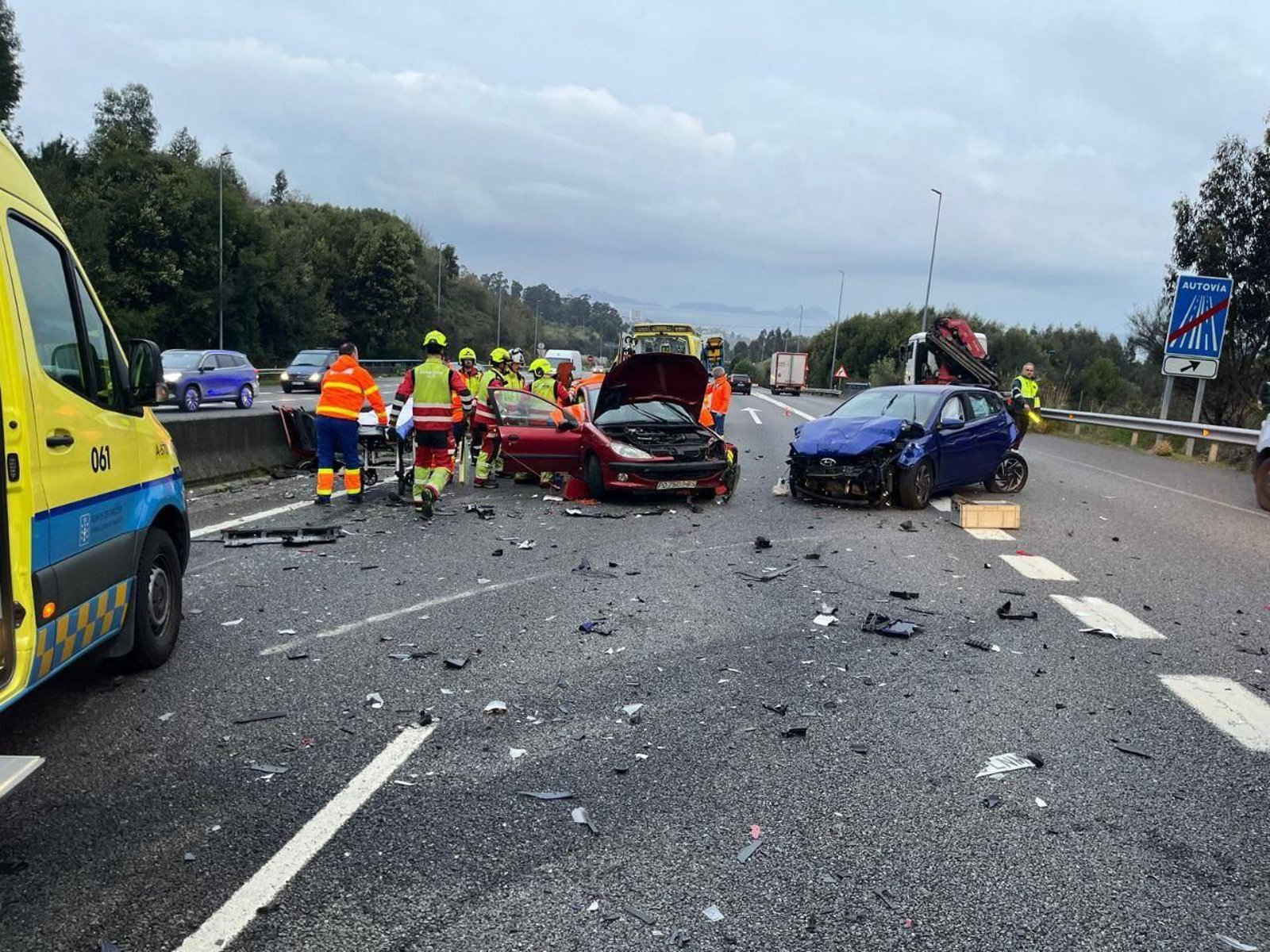 Accidente en la VG-20 en Matamá.