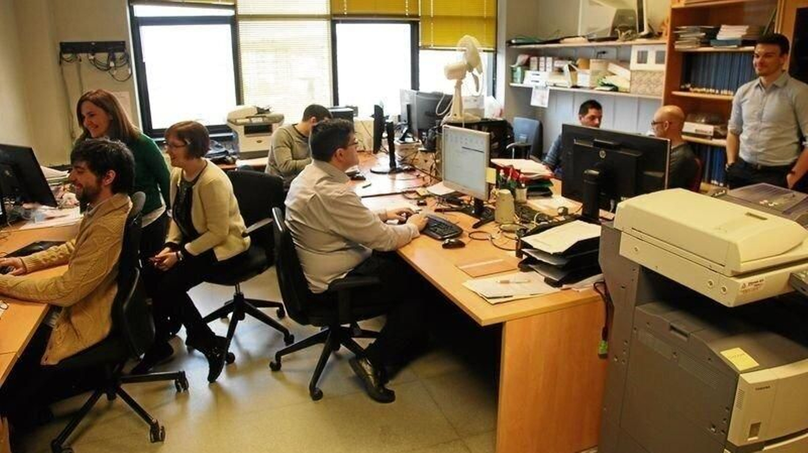 Imagen de archivo de un laboratorio de Informática del campus de Ourense.