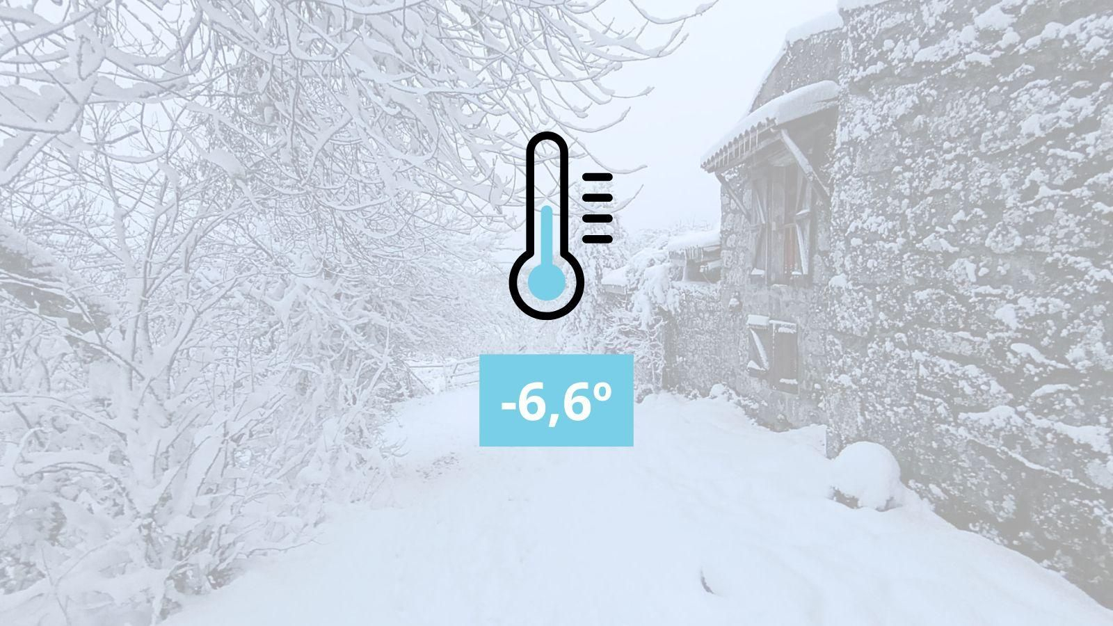 Xares, A Veiga, registra la temperatura más baja de Galicia durante el temporal.