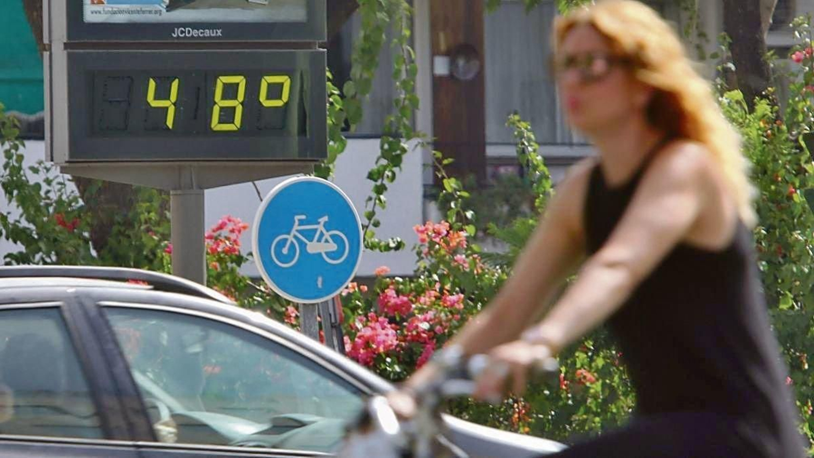 Termómetro en Sevilla que reflejaba las altas temperaturas durante una ola de calor.