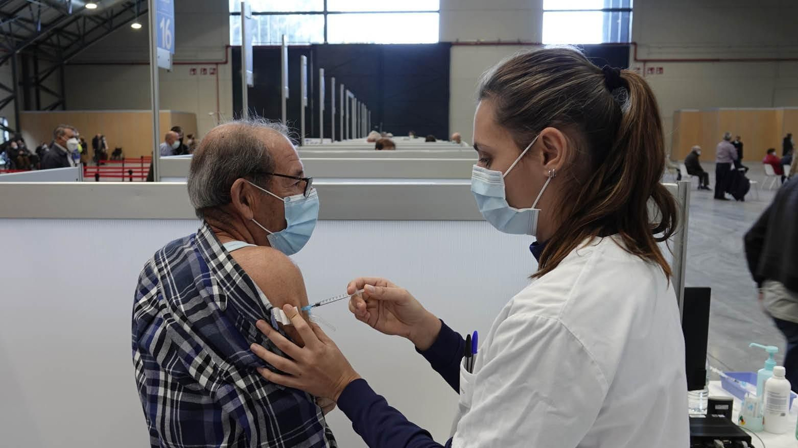 El Instituto Ferial Vigués, en plena campaña de vacunación