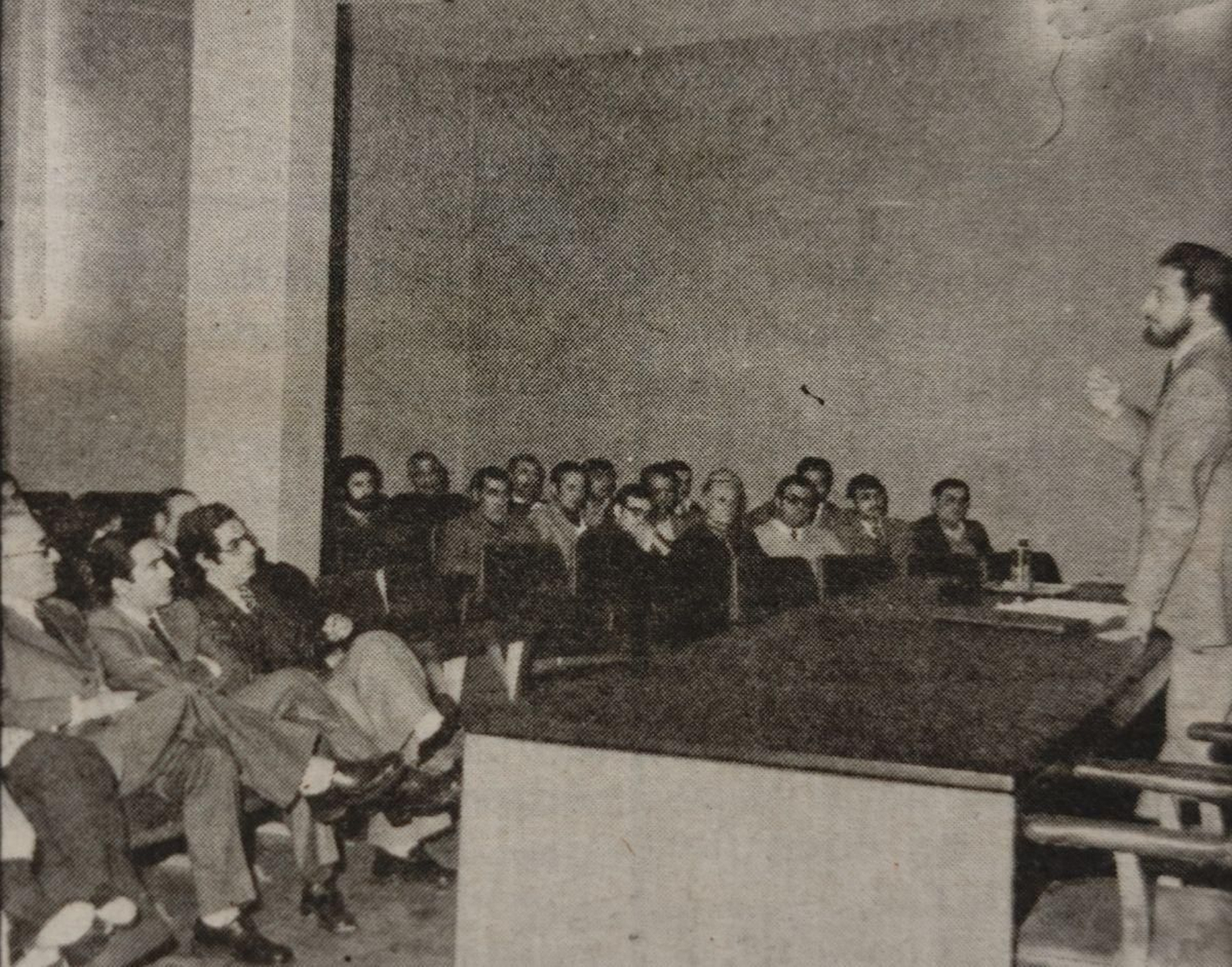 Un momento de la conferencia en la Cámara de Comercio de Orense.