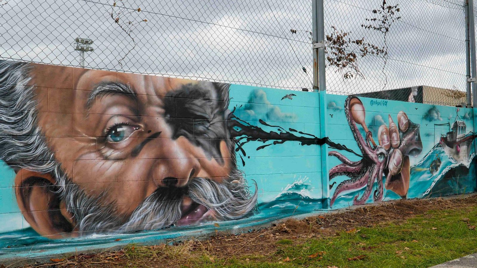 La lucha del pescador y el calamar, la obra ganadora de Nauni 69.
