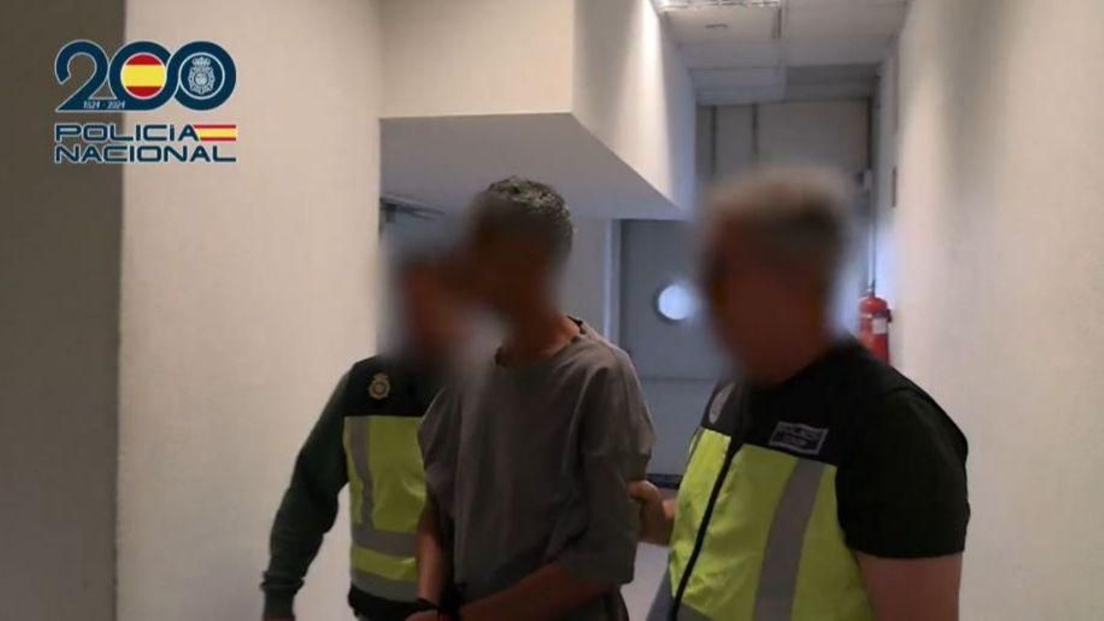 Martiño Ramos a su llegada a Madrid. La foto fue facilitada por la Policía.