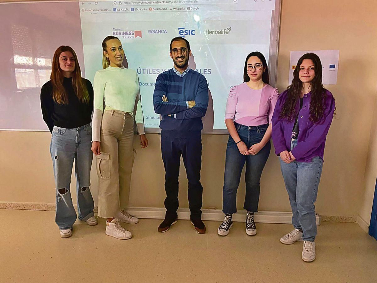 Un grupo del IES A Guía.