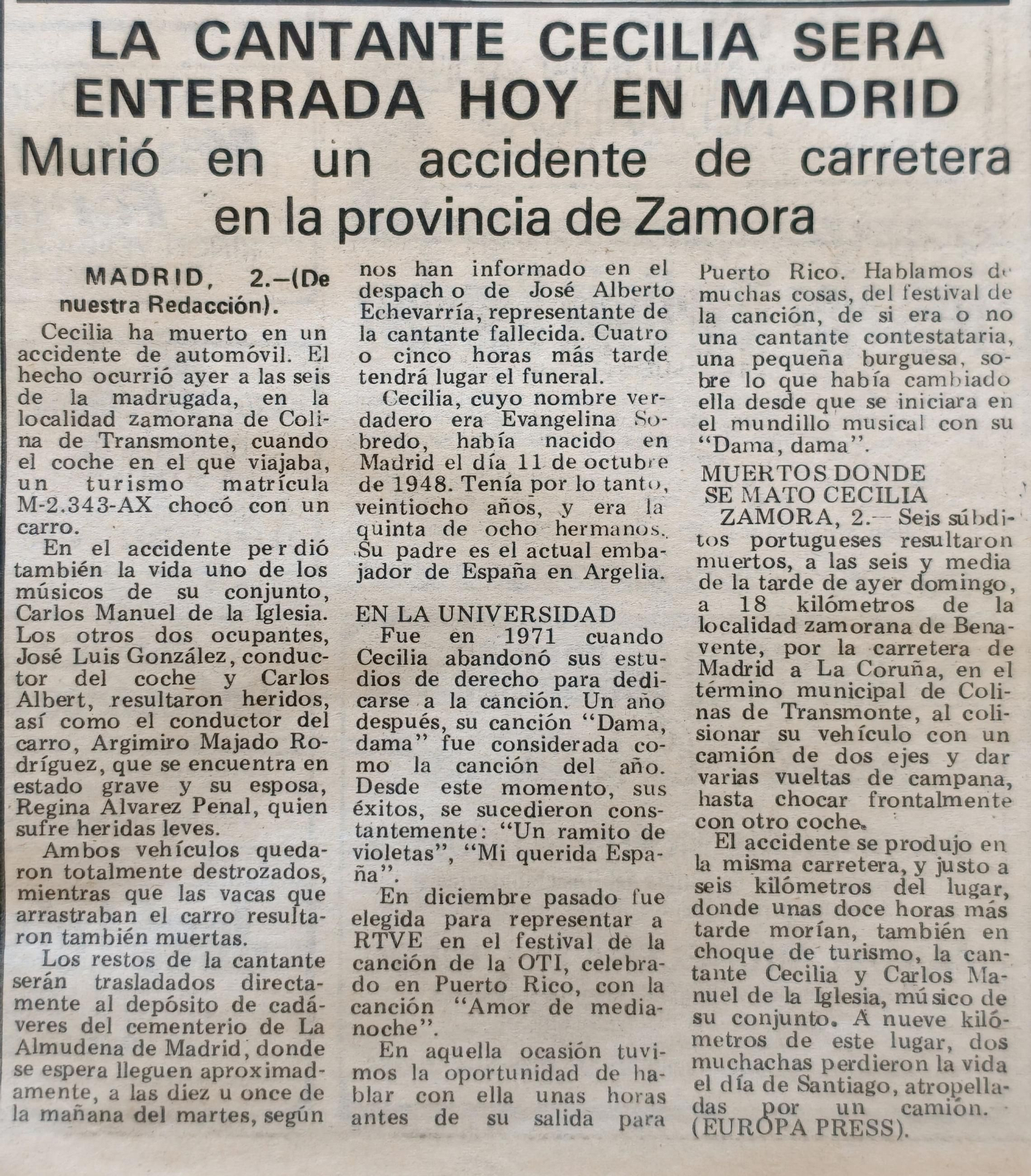 5 de agosto de 1976.