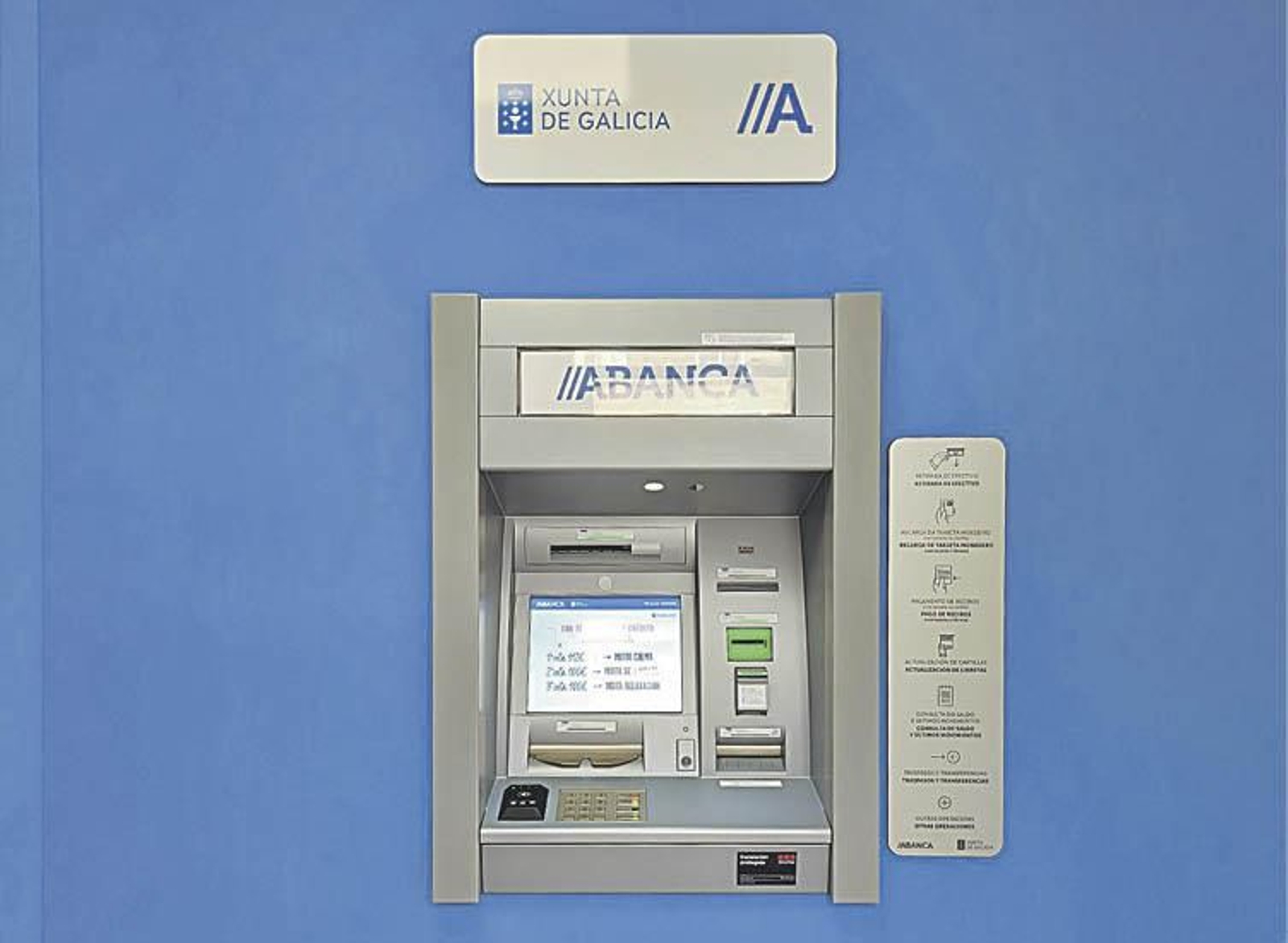 Un dos novos caixeiros automáticos que dará servizo ao rural ourensán.