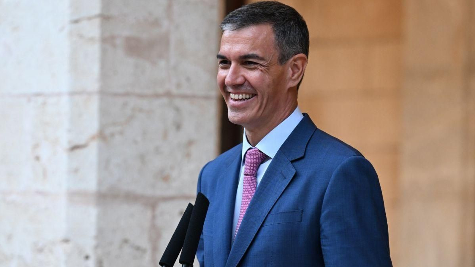 Pedro Sánchez, en una comparecencia en julio en Palma de Mallorca.