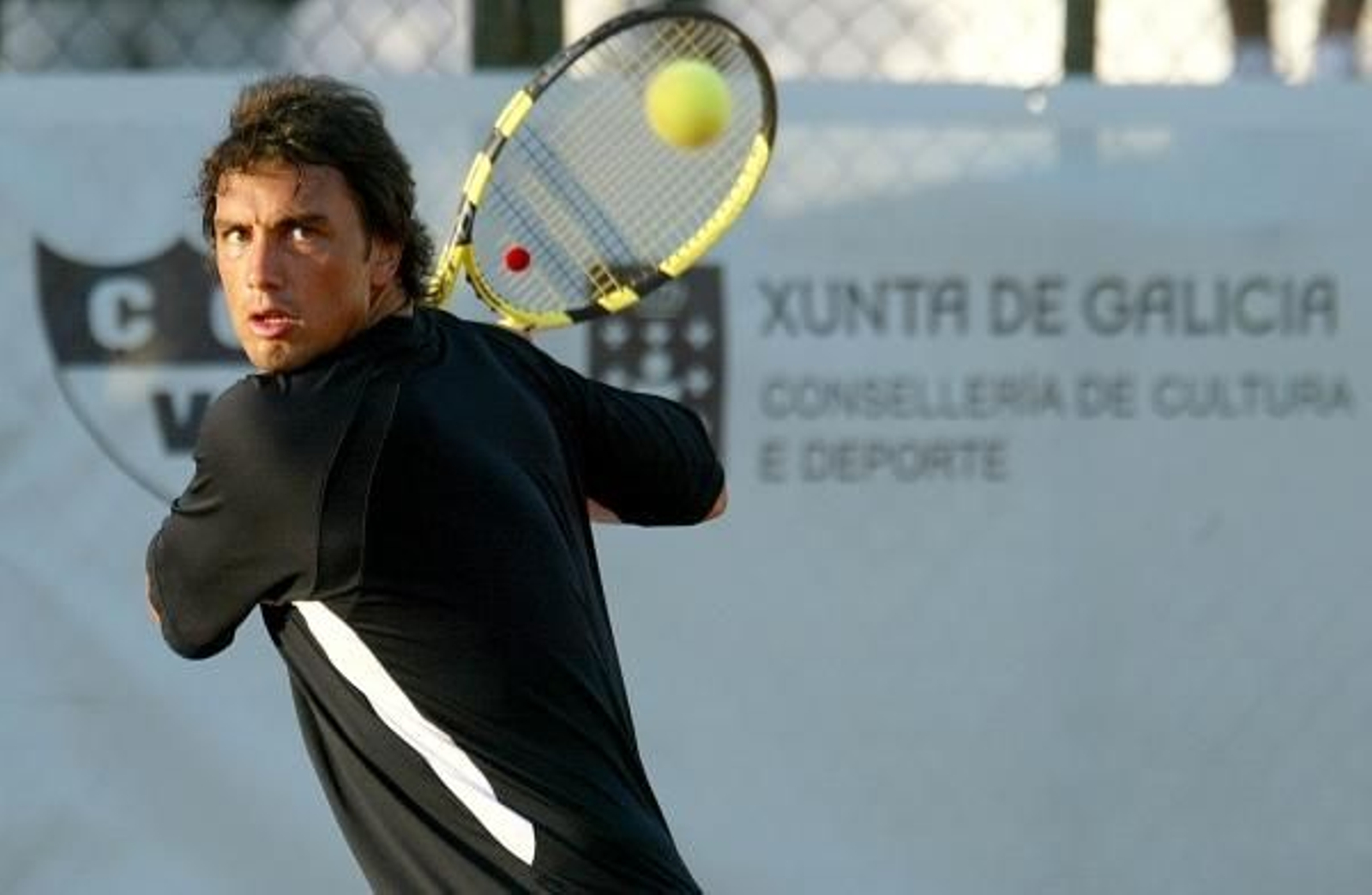 Mariano Puerta, en su único partido en el Club de Campo de Vigo.