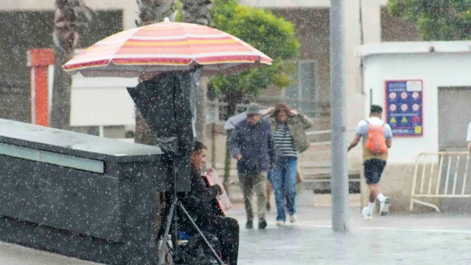 Día de lluvia en Vigo a finales de agosto.