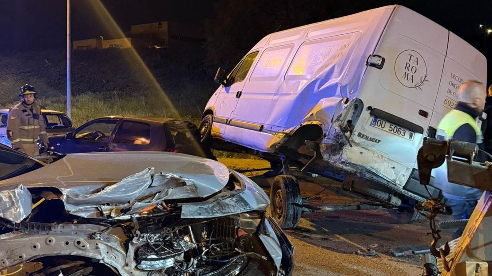 Así quedo el lugar del accidente