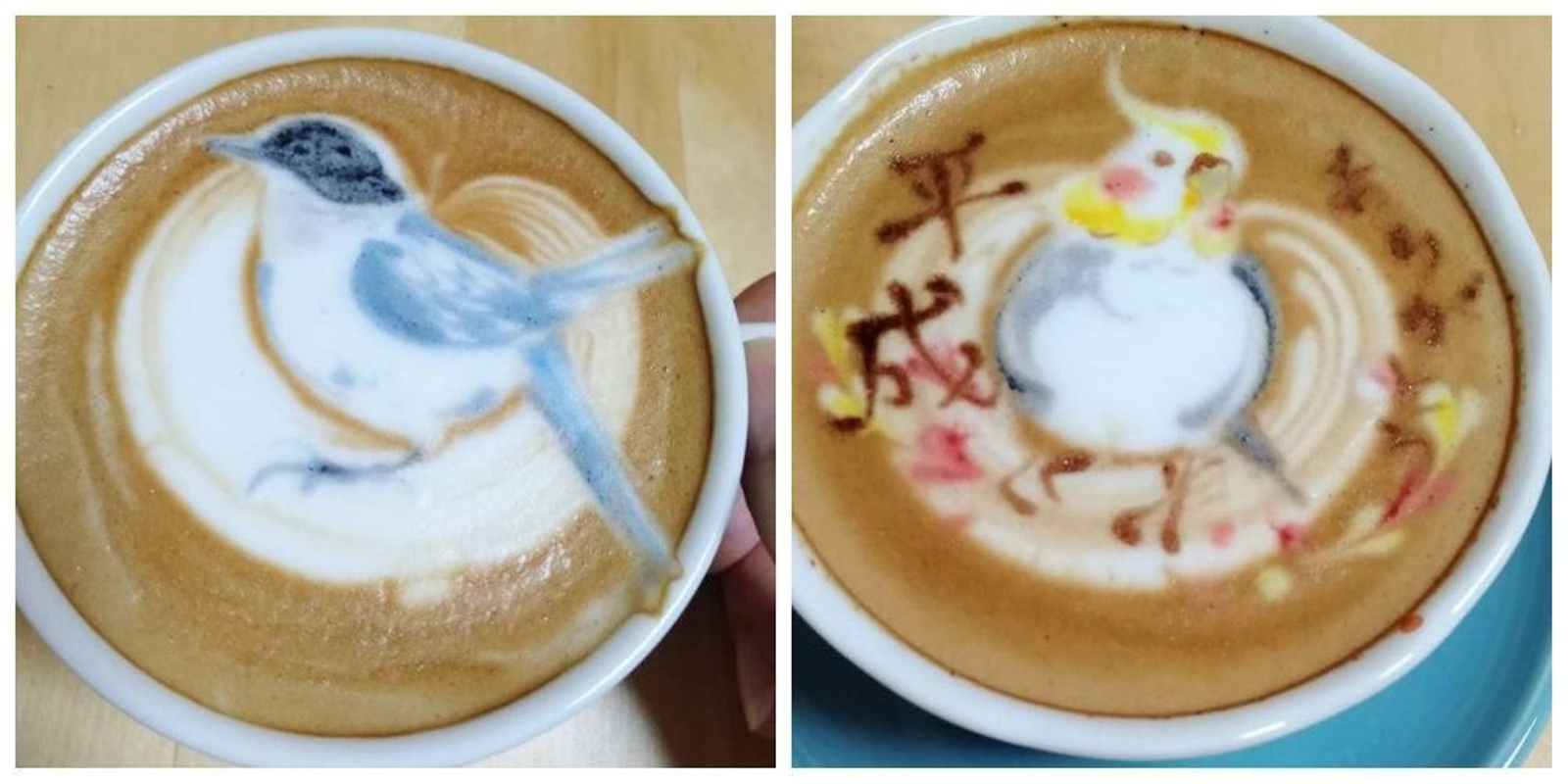 Dos de las creacciones de la barista.