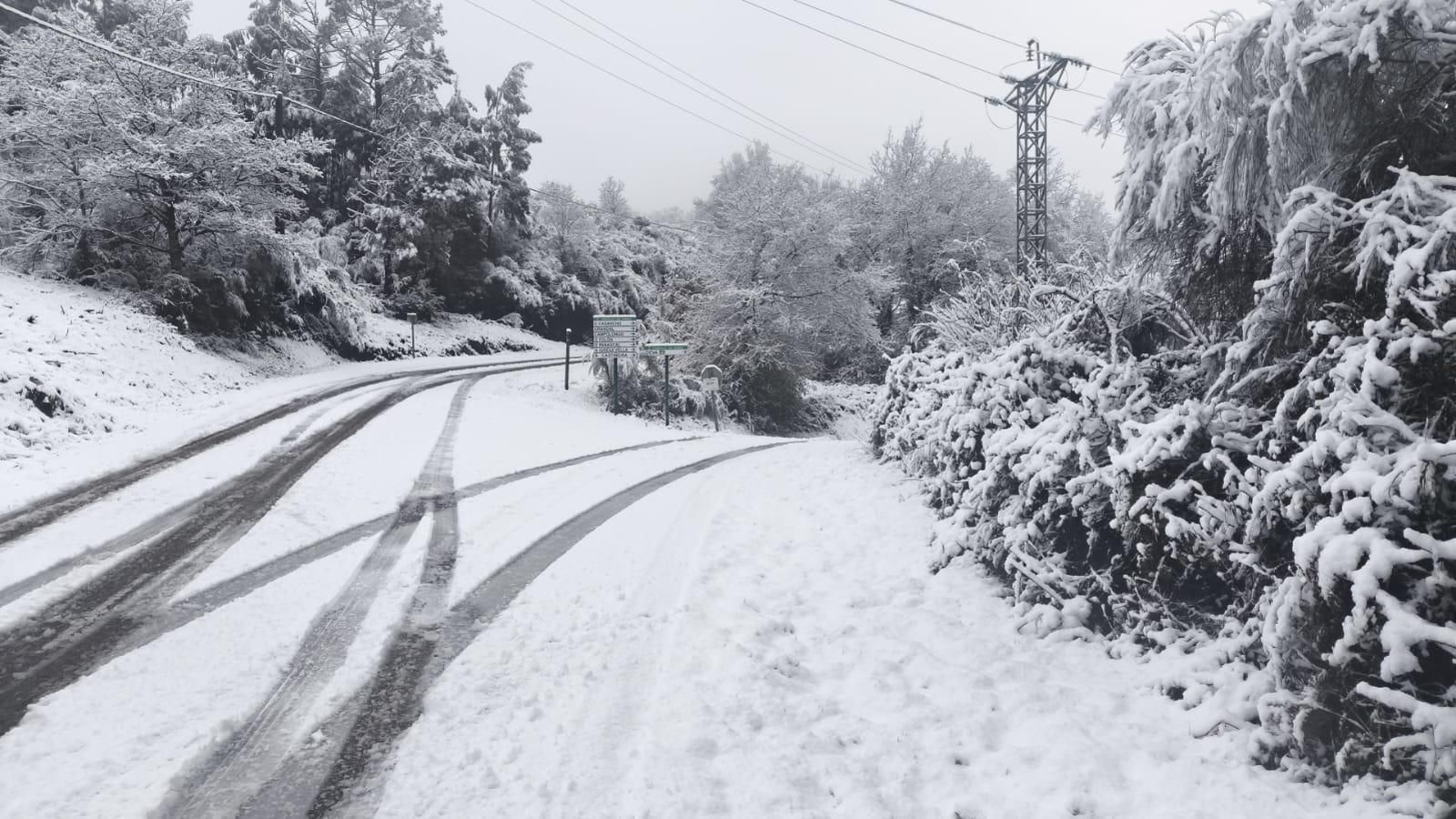 Galería | La nieve da la bienvenida al invierno en A Cañiza