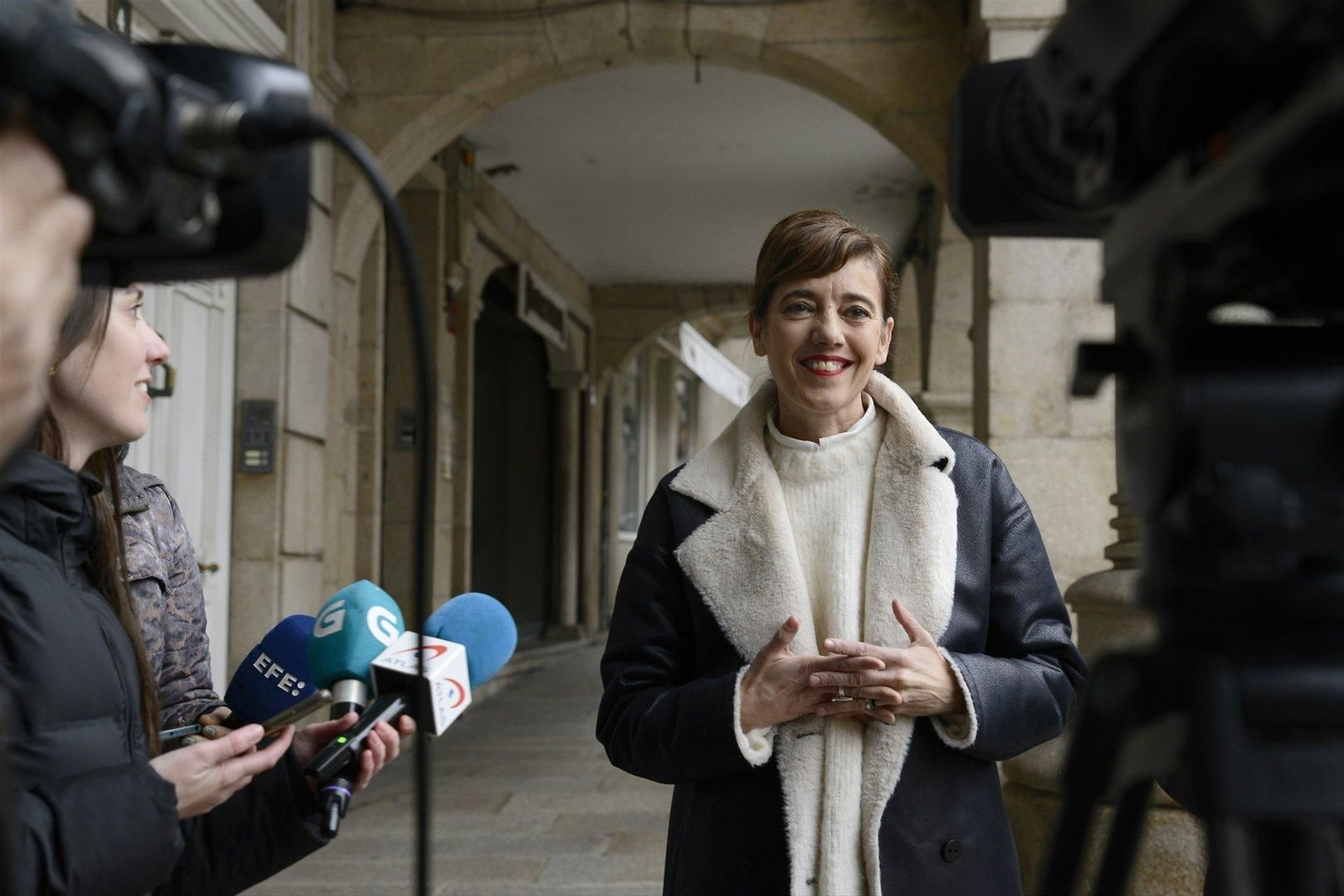 Marta Lois esta mañana en Ourense (EP).