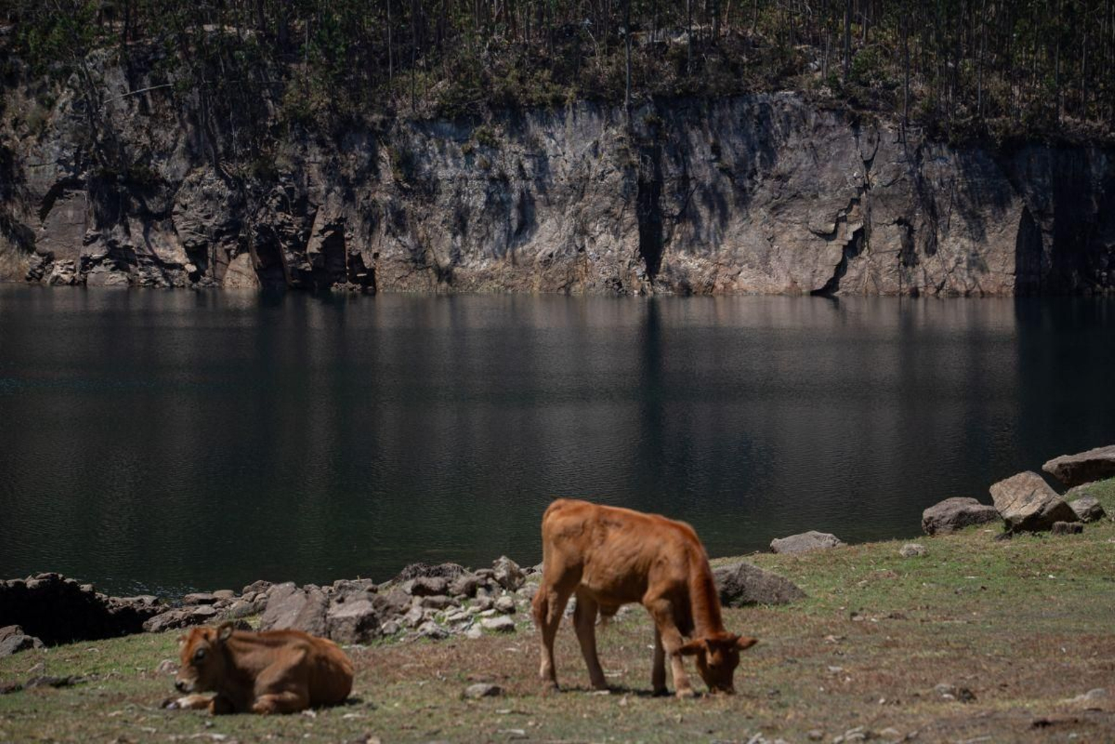 Embalse de Baíña en Baiona, Pontevedra.