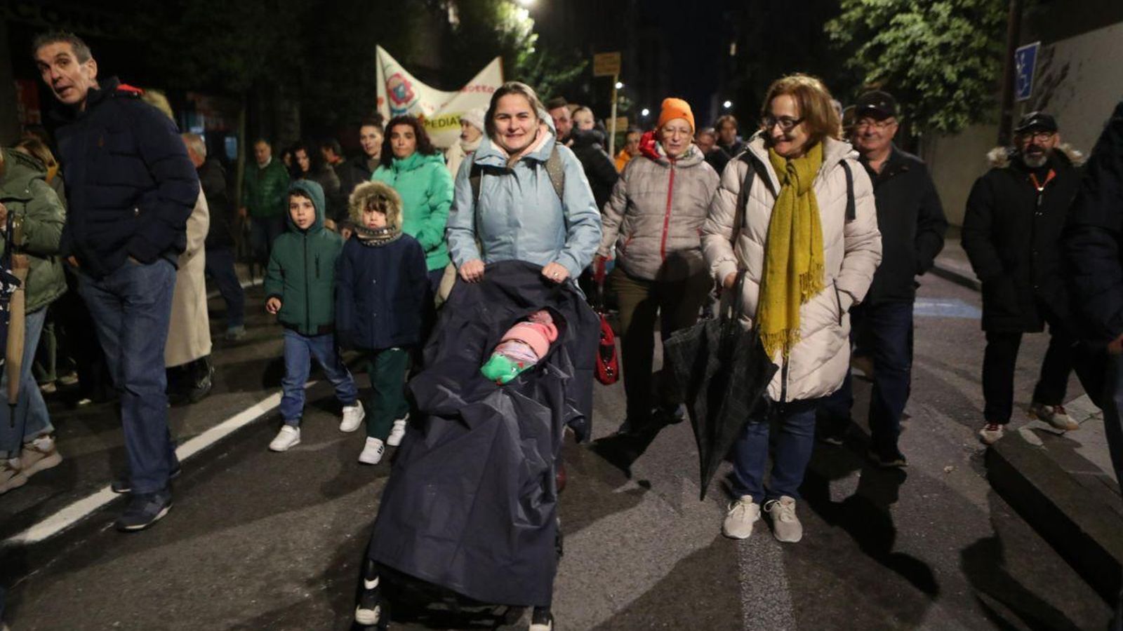 Los más pequeños no faltaron a la protesta.